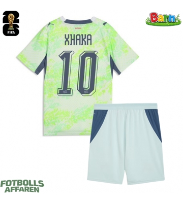 Schweiz Granit Xhaka #10 Bortaställ Barn VM 2026 Kortärmad (+ Korta byxor)